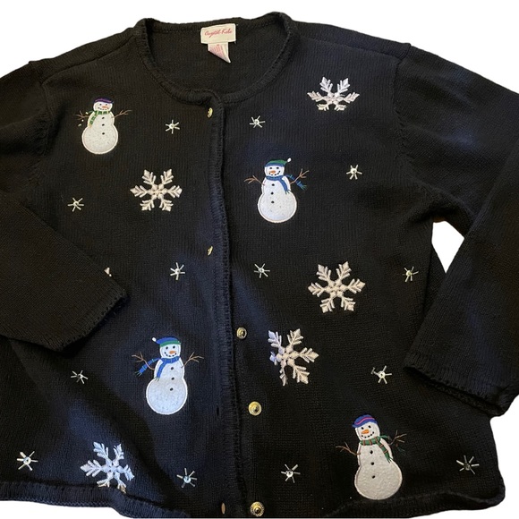 Vintage 90’ Corduroy Blazer Sweater Crystal Kobe Medium - Picture 2 of 3